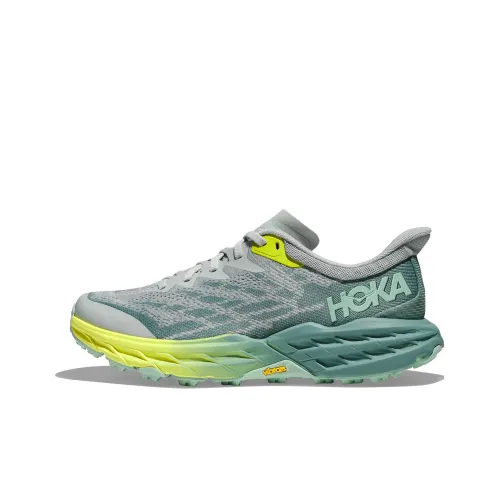 HOKA ONE ONE Speedgoat 5 Running Shoes Women's Low-Top Gray Green