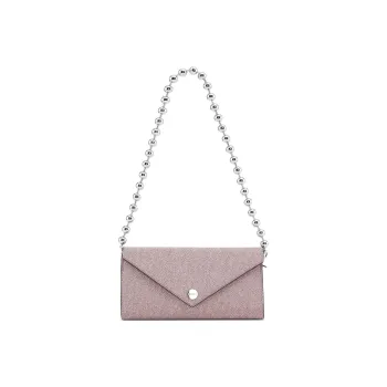 GANNI Banner Cotton Envelope Bag Handbag Shoulder Bag Wallet Women's Pink