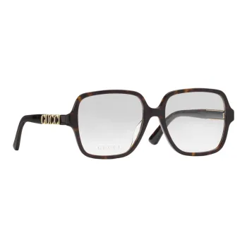 GUCCI Square Frame Tortoiseshell Glasses