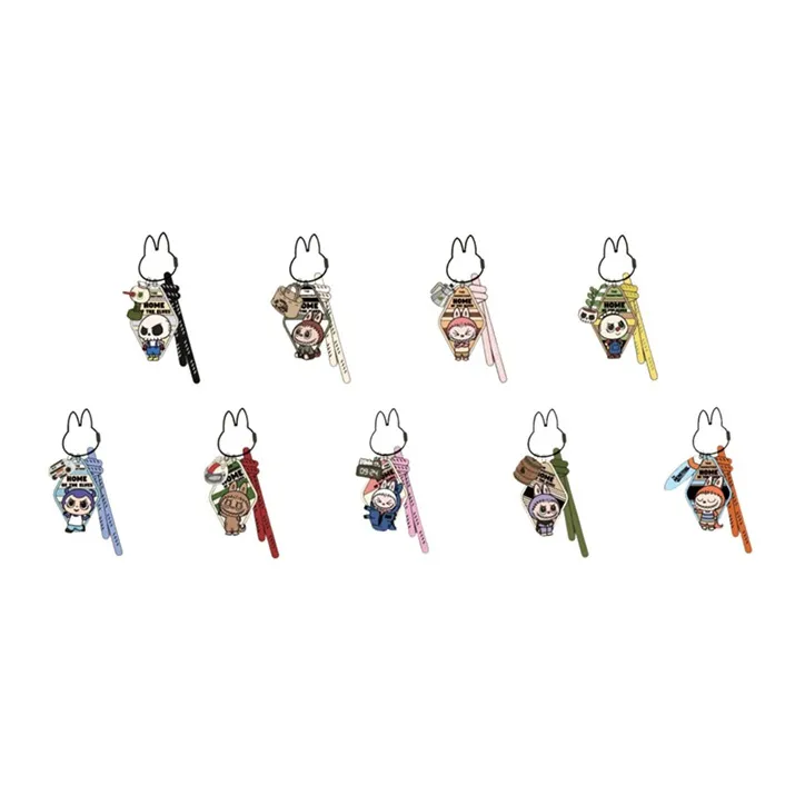 POP MART LABUBU Elf Home Collection Keychain Pendant Blind Box Products Single Blind Box/whole Box 9 Pcs-0