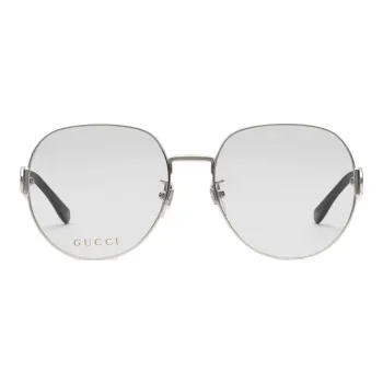 GUCCI Eyeglass Frames Women's Silver