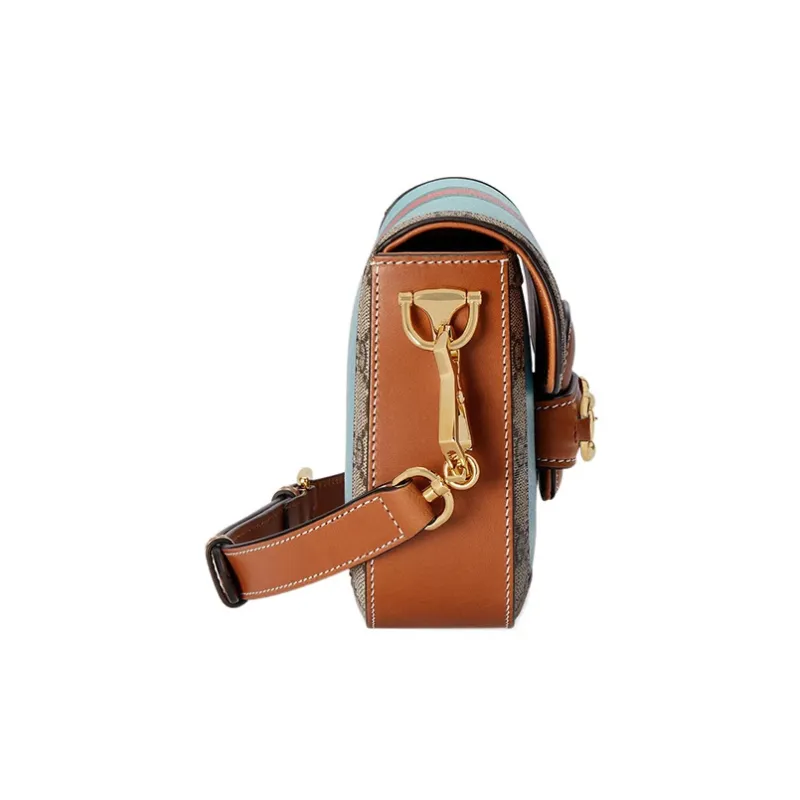 GUCCI Horsebit 1955 Canvas Saddle Bag, Crossbody Bag, Shoulder Bag Women's-4