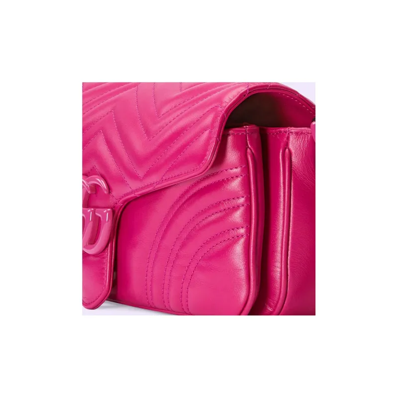 GUCCI GG Marmont Leather Crossbody Bag Shoulder Bag Women's Pink-8