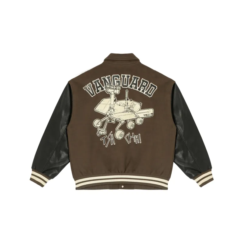 FIRE 2 COLD EGO FW22 Thickened Baseball Jacket Spring And Autumn Unisex Dark Brown-7