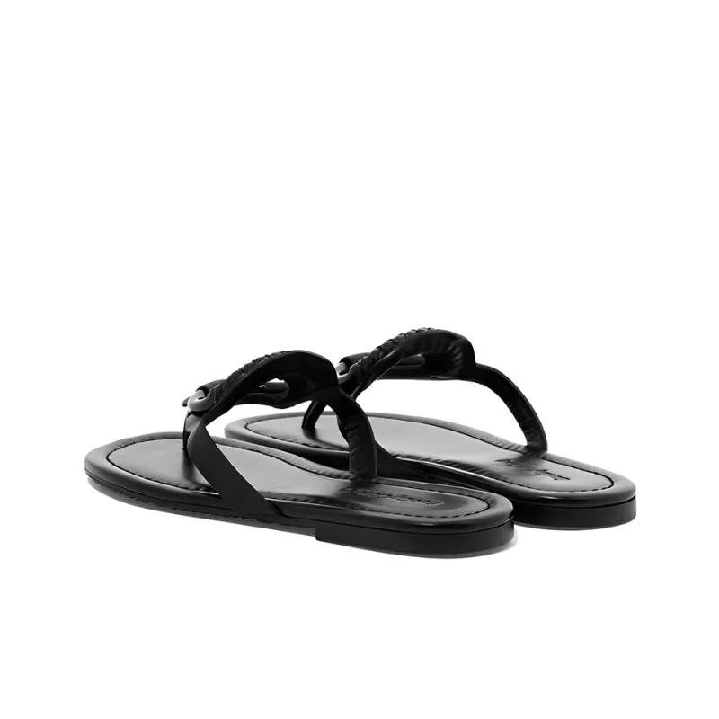 See By Chloé Leather Braided-detail Flip Flops-3