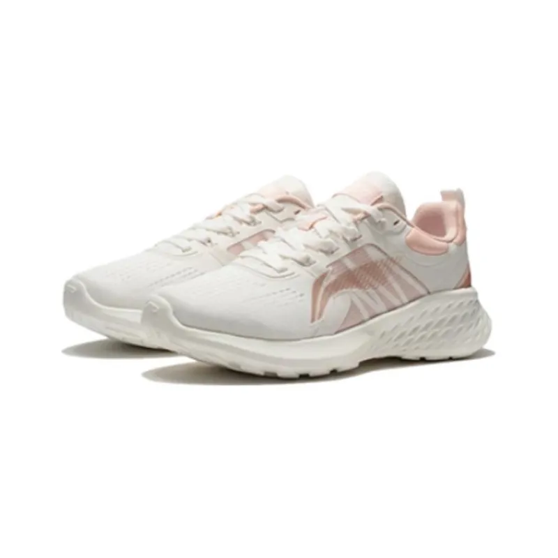 LiNing EazGo Shock Absorbers With Slip Resistant And Abrasion Resistant Properties Low Top Running Shoes Women's White-2