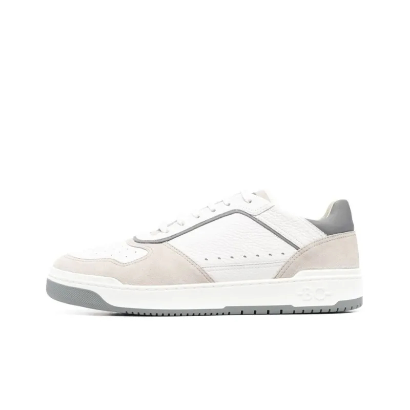 Brunello Cucinelli Slip-Resistant Low-Top Sports Casual Shoes Men's White Gray-0