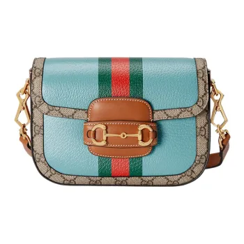 GUCCI Horsebit 1955 Canvas Saddle Bag, Crossbody Bag, Shoulder Bag Women's