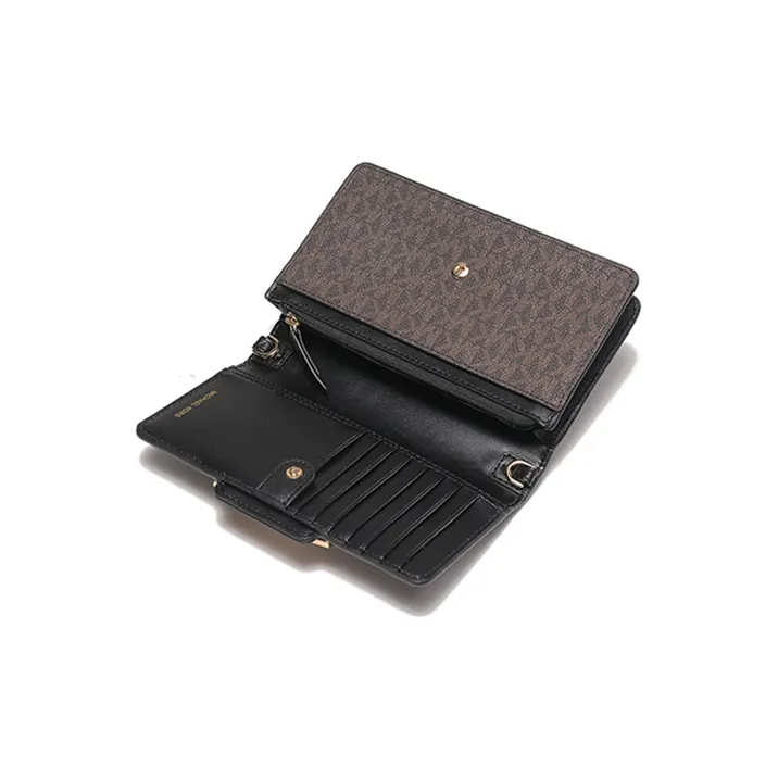 MICHAEL KORS Heather Artificial Leather Clutch Shoulder Bag Trumpets Women's Brown-5