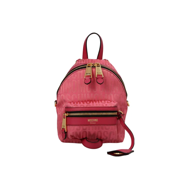 MOSCHINO Cotton With Polyester Backpack Women's Fuchsia-0