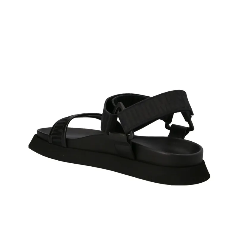 MOSCHINO Monogram-jacquard Touch-strap Sandals-2