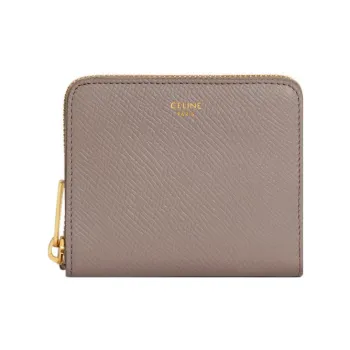 CELINE Grained Calfskin Wallet Small Size Women's Dark Pink