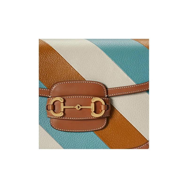 GUCCI Horsebit 1955 Leather Saddle Bag, Crossbody Bag, Shoulder Bag Women's-8
