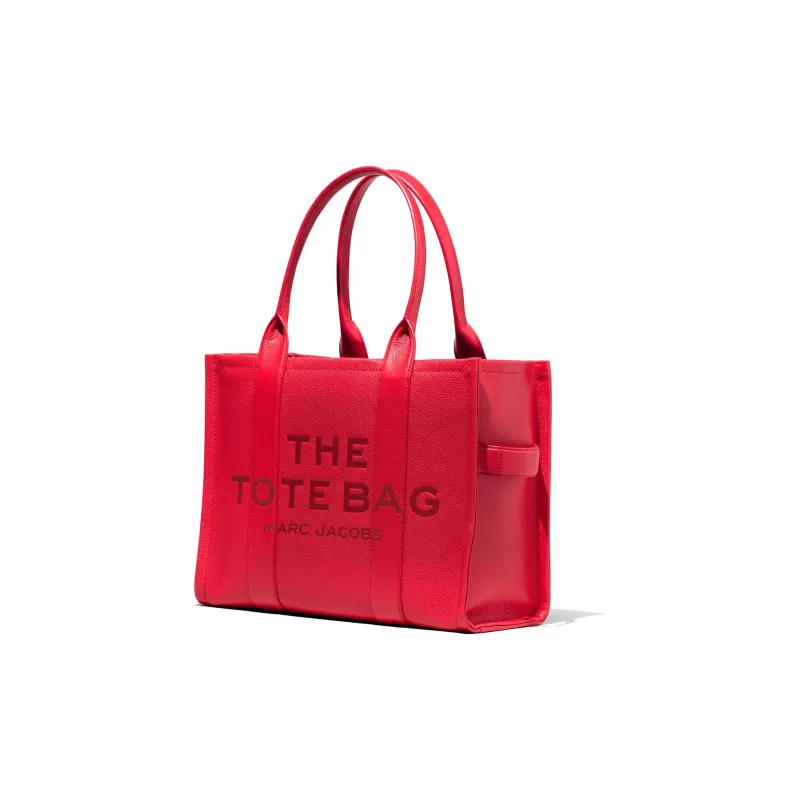 MARC JACOBS Full Grain Leather Tote Bag, Shopping Bag, Shoulder Bag, Handbag Large Size Women's Red-2