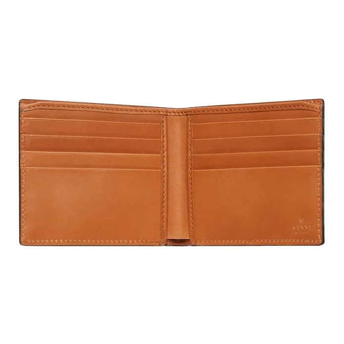 GUCCI 2024 Chinese New Year Series Superme Canvas With Leather Card Holder, Wallet Men's Brown/Pink-3