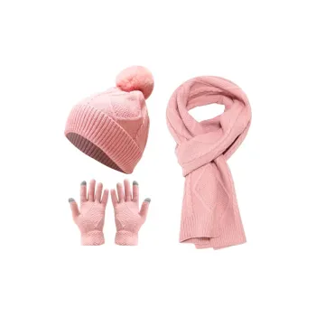 CMFY Hats & Caps Scarf Glove Three Piece Set Unisex