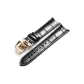 Rose Gold Buckle Black Leather