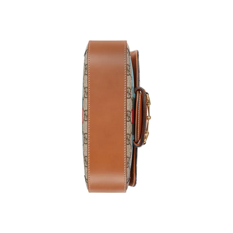 GUCCI Horsebit 1955 Canvas Saddle Bag, Crossbody Bag, Shoulder Bag Women's-6