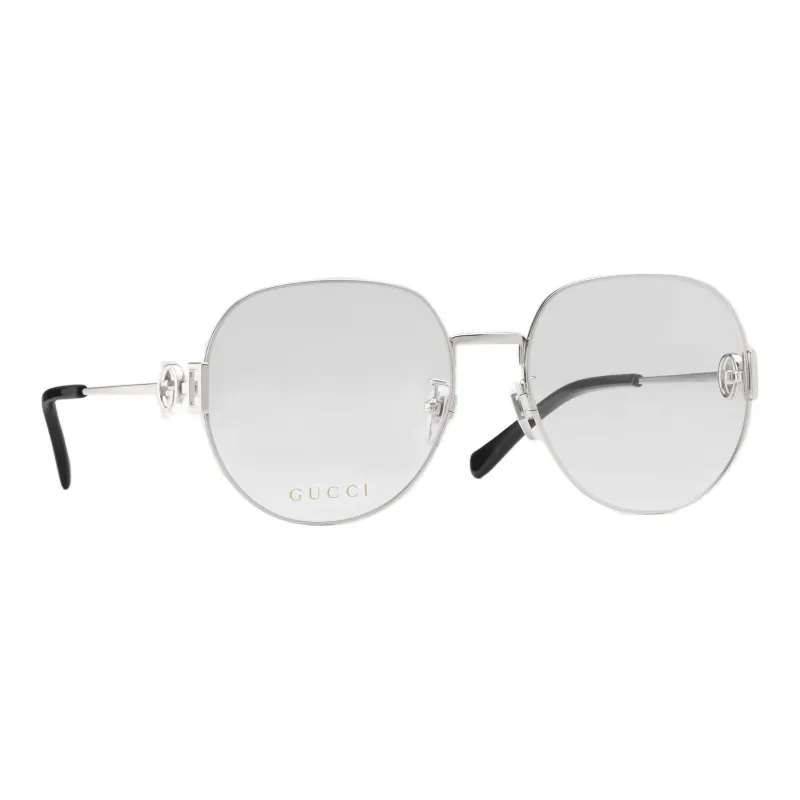GUCCI Eyeglass Frames Women's Silver-1