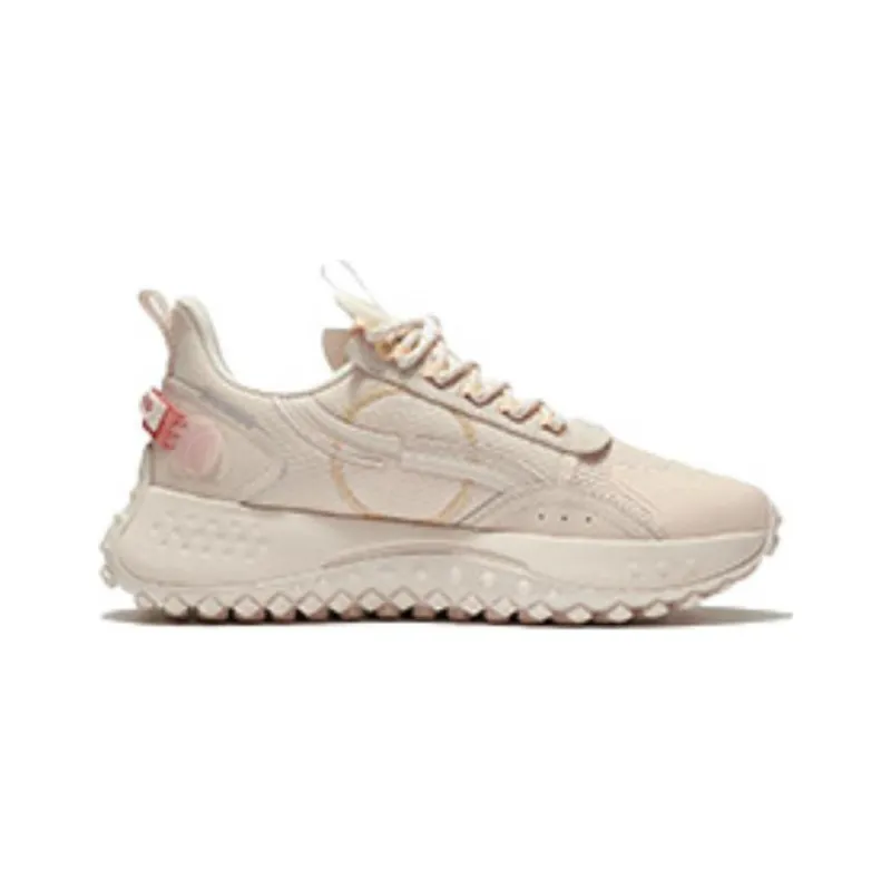 LiNing CF Moon Shadow Cushioning Anti Slip And Wear Resistant Low Top Casual Shoes Women's Matte Ecru-1