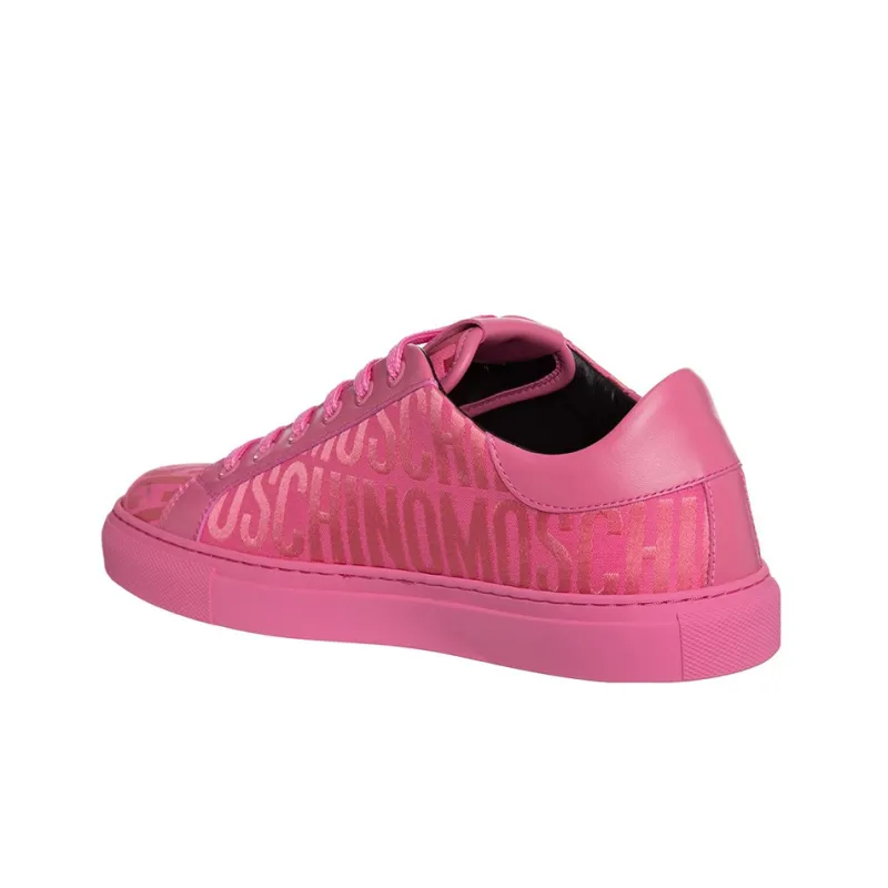 MOSCHINO Low Top Stylish Skateboarding Shoes Women's Pink-3