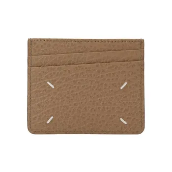 Maison Margiela Leather Card Holder Unisex Light Brown