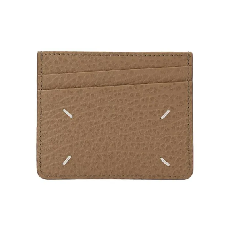 Maison Margiela Leather Card Holder Unisex Light Brown-0