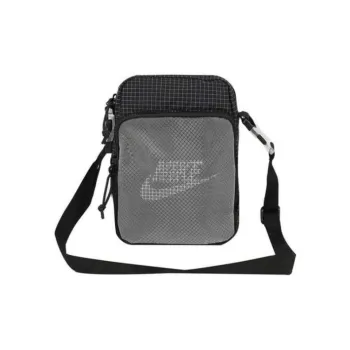 Nike Heritage Polyester, Nylon Crossbody Bag, Shoulder Bag Unisex Black Plaid