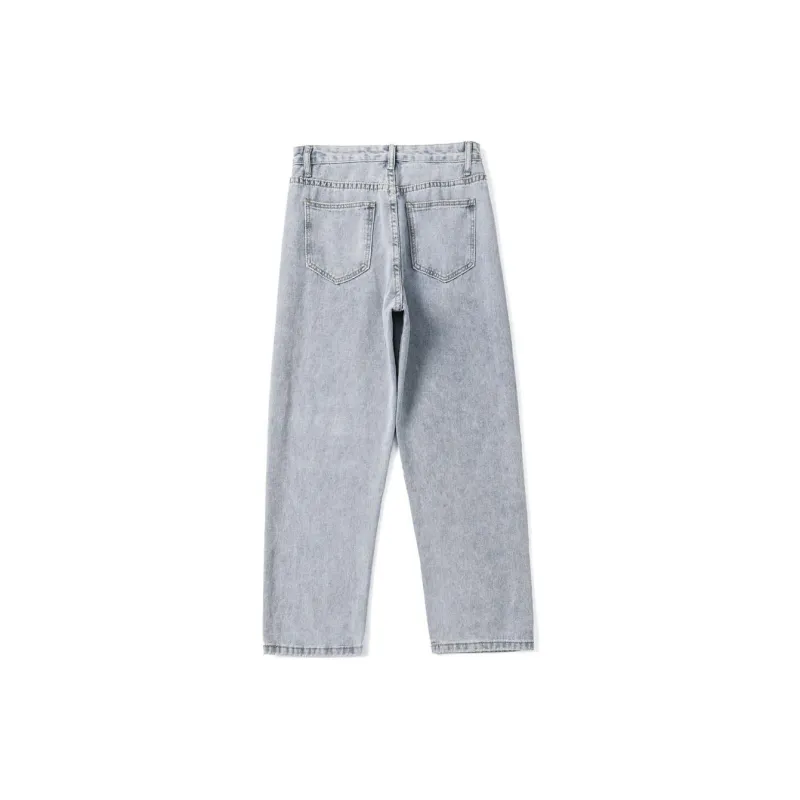 FAIRWHALE Thin Jeans Unisex Denim Blue-1