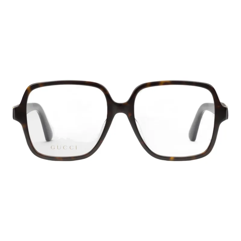 GUCCI Square Frame Tortoiseshell Glasses-1