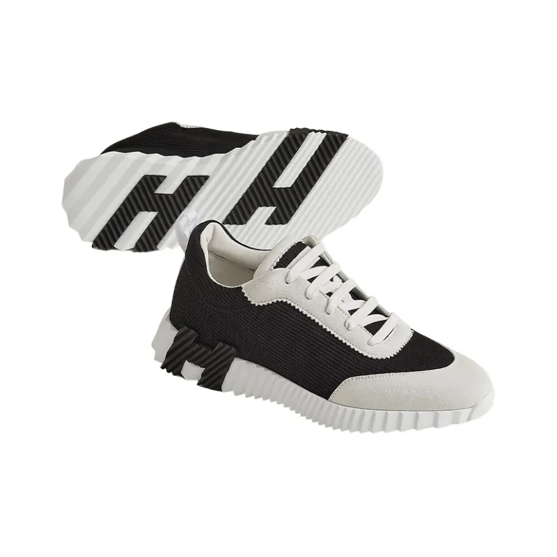 HERMES Bouncing Sneakers Noir Blanc-4