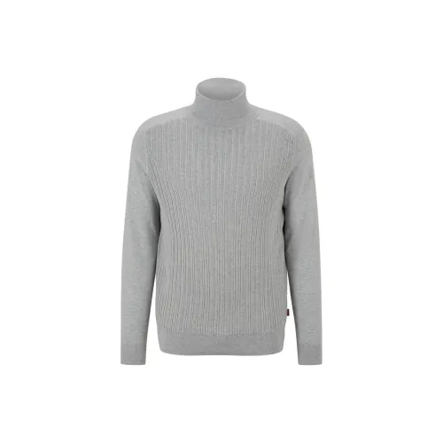 HUGO BOSS Cashmere Sweaters Men Light Gray