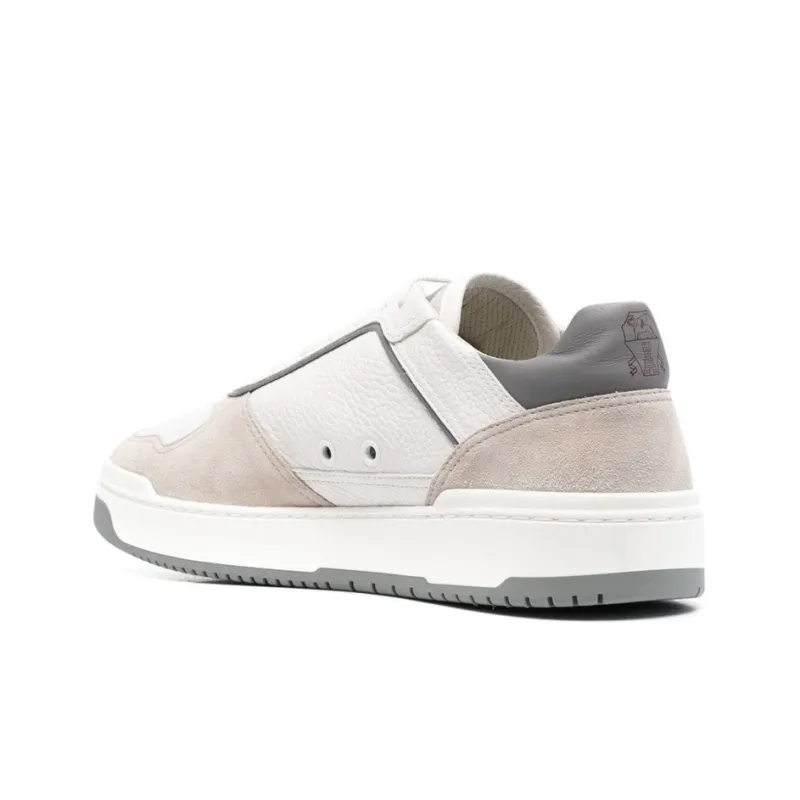 Brunello Cucinelli Slip-Resistant Low-Top Sports Casual Shoes Men's White Gray-2