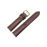 Gold-Tone Lock Brown Leather