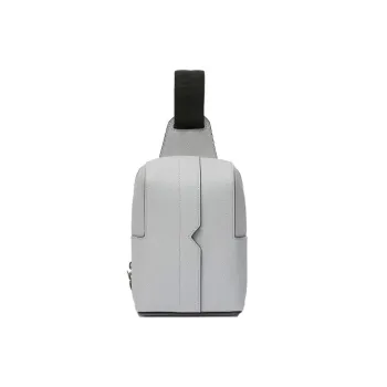 Valextra V Line Calfskin Crossbody Bag, Shoulder Bag Mini Men's Gray