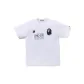 White with Green Print
