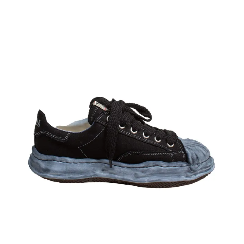 Maison MIHARA YASUHIRO Blakey OG Sole Canvas Low Over Dye Black-1