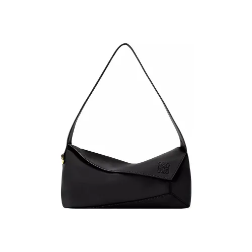 LOEWE Puzzle Hobo Bag In Nappa Calfskin Black