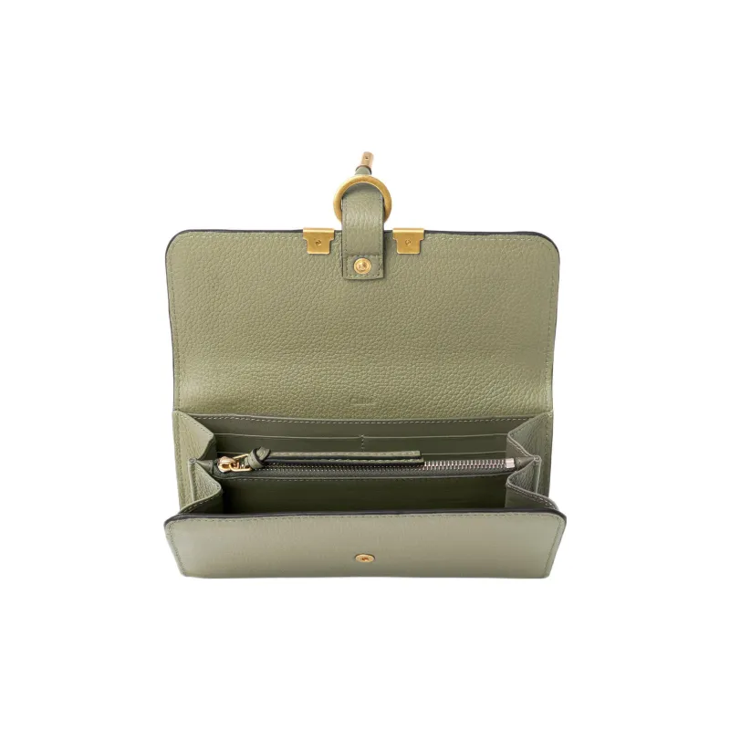 Chloe Marcie Calfskin Wallet Women's Light Green-2