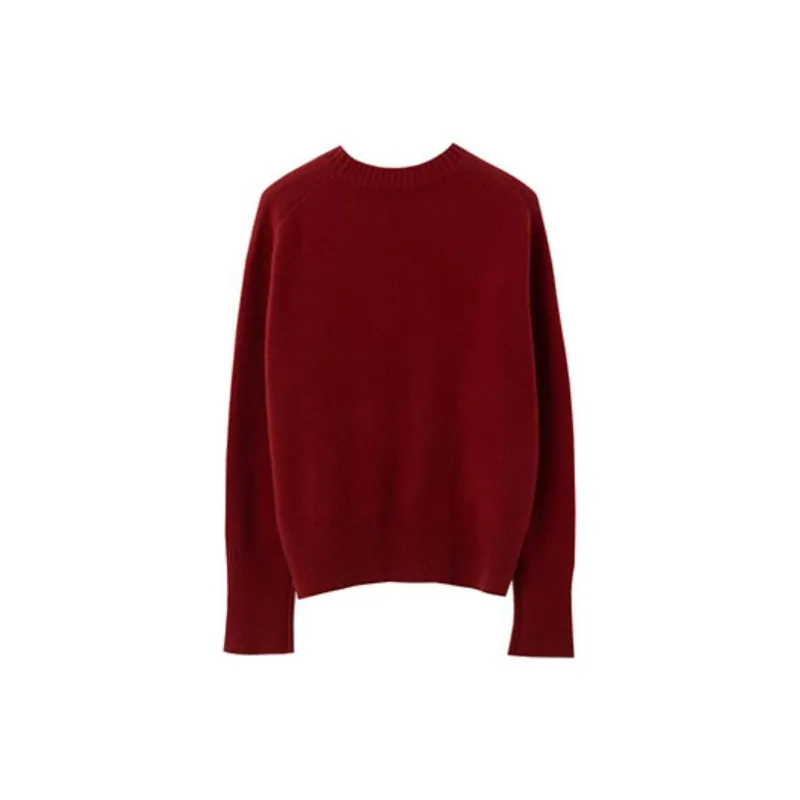 SOON FLOWER Sweater Women's Red-1