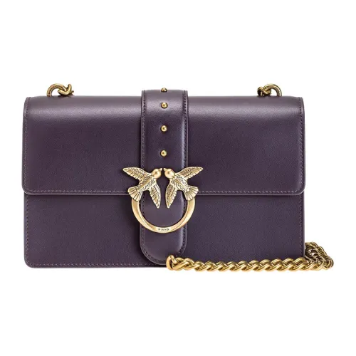 PINKO SIMPLY Cow Leather Crossbody Bag Shoulder Bag Women's Light Purple