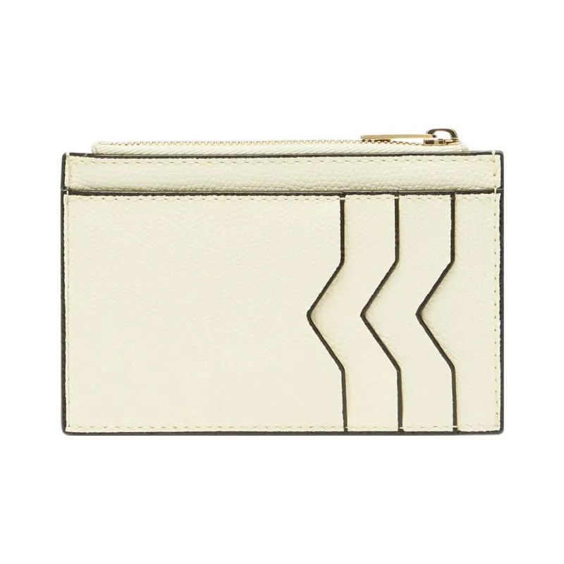 Valextra Leather Card Holder, Coin Purse Men's White-1