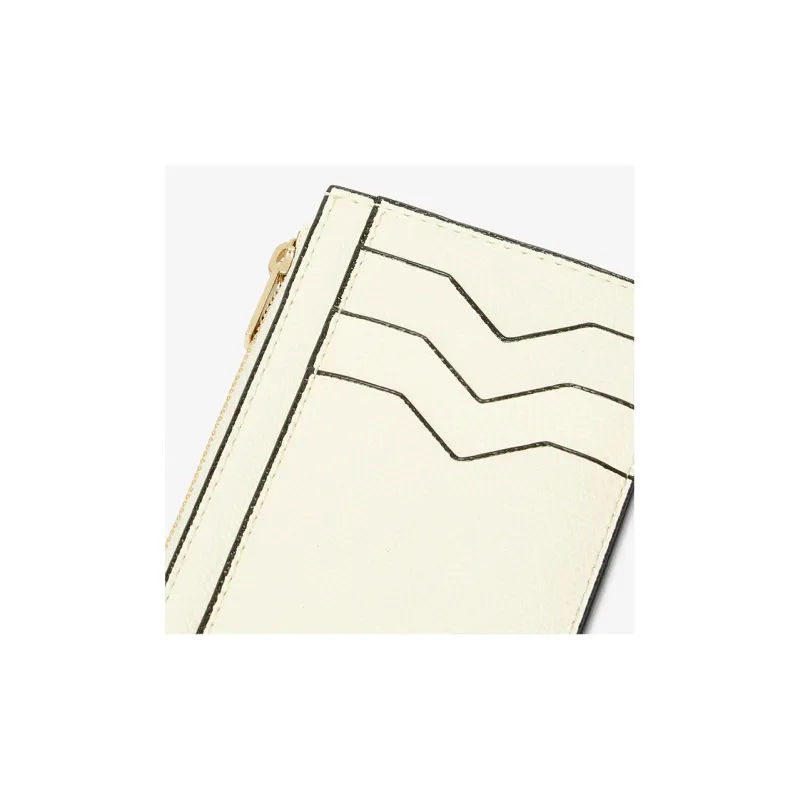 Valextra Leather Card Holder, Coin Purse Men's White-3