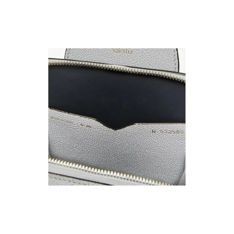 Valextra V Line Calfskin Crossbody Bag, Shoulder Bag Mini Men's Gray-4