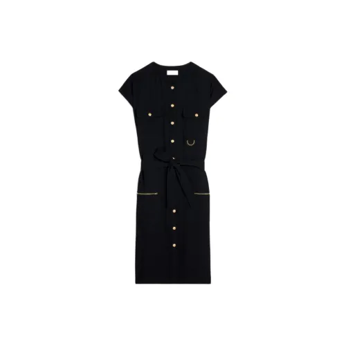 CELINE Short-Sleeved Dresses Women's Black