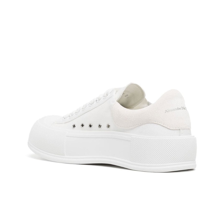 スニーカー ALEXANDER MCQUEEN 'Plimsoll' sneakers White 777238W4SS1 Alexander McQueen Deck Skate Plimsoll Lace-Up White Women's