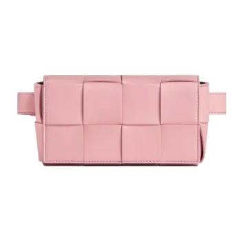 Bottega Veneta CASSETTE Sheepskin Tofu Bag Fanny Pack Mini Women's Pink