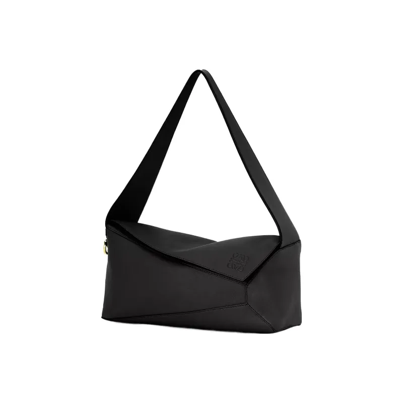 LOEWE Puzzle Hobo Bag In Nappa Calfskin Black-1