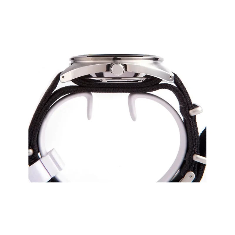 SEIKO Seiko5 Automatic Mechanical Movement Nylon Strap Watch 44mm Men's Watches Gray Dial-2
