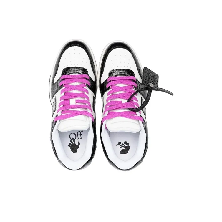 OFF WHITE Out Of Office Stylish Skateboarding Shoes Women's Black White-2
